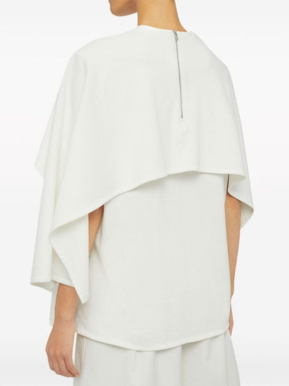 Cotton t-shirt with all-in cape