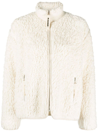 Shearling zipped sweatshirt