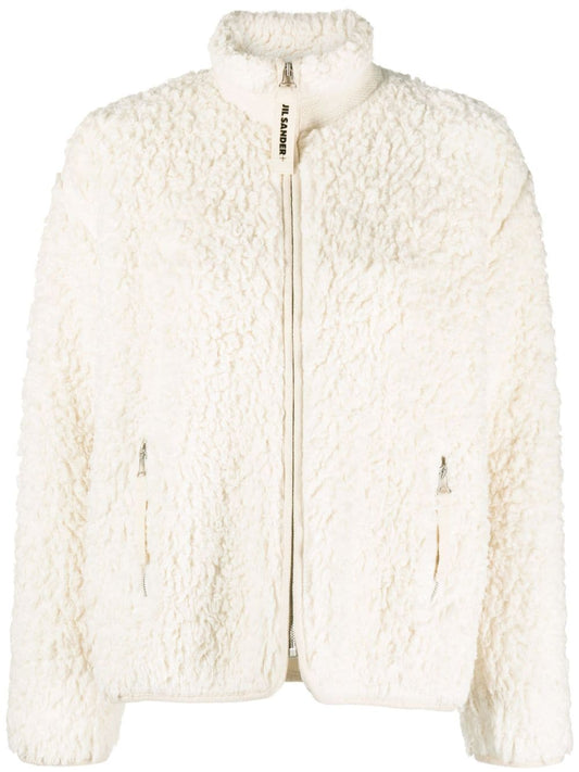 Shearling zipped sweatshirt