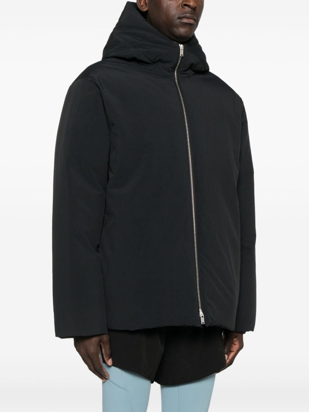 Hooded down jacket