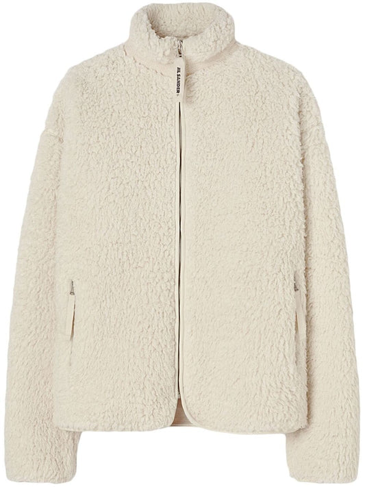 Shearling zipped sweatshirt