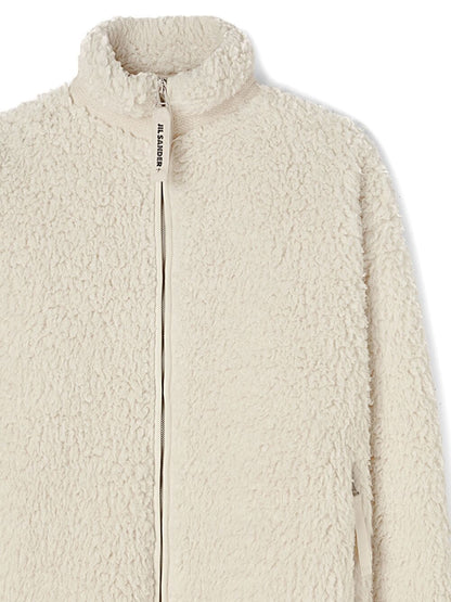 Shearling zipped sweatshirt