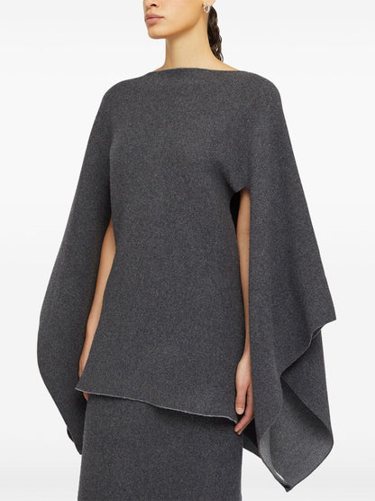 Cashmere and wool blend cape