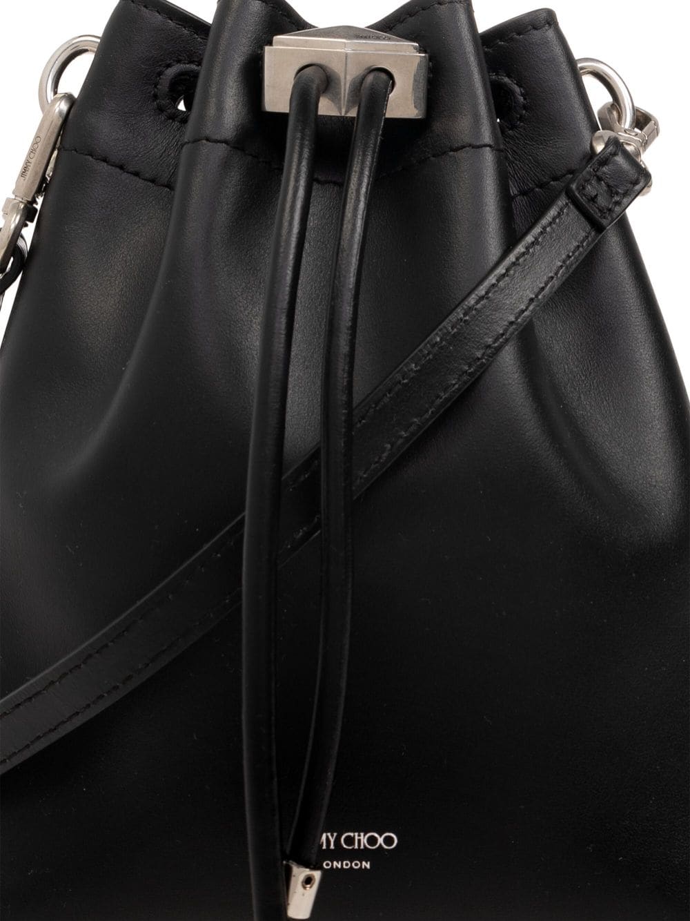 Bon bon metallic leather mini bucket bag