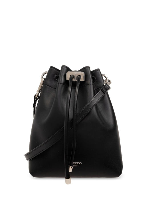 Bon bon metallic leather mini bucket bag