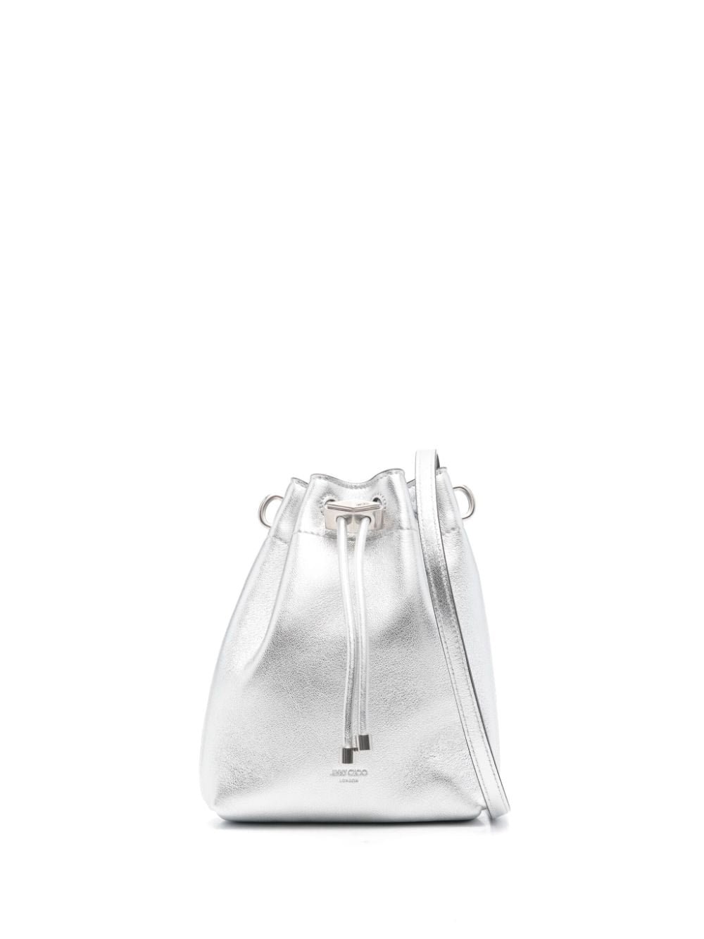 Bon bon metallic leather mini bucket bag