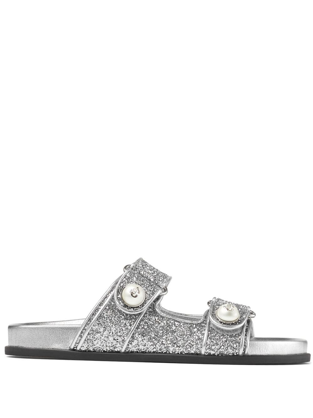 Fayence glittered sandals