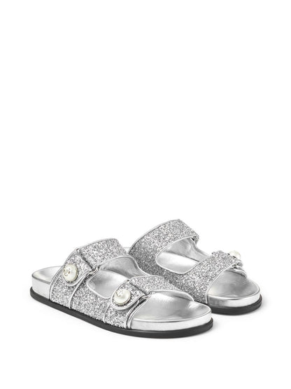 Fayence glittered sandals