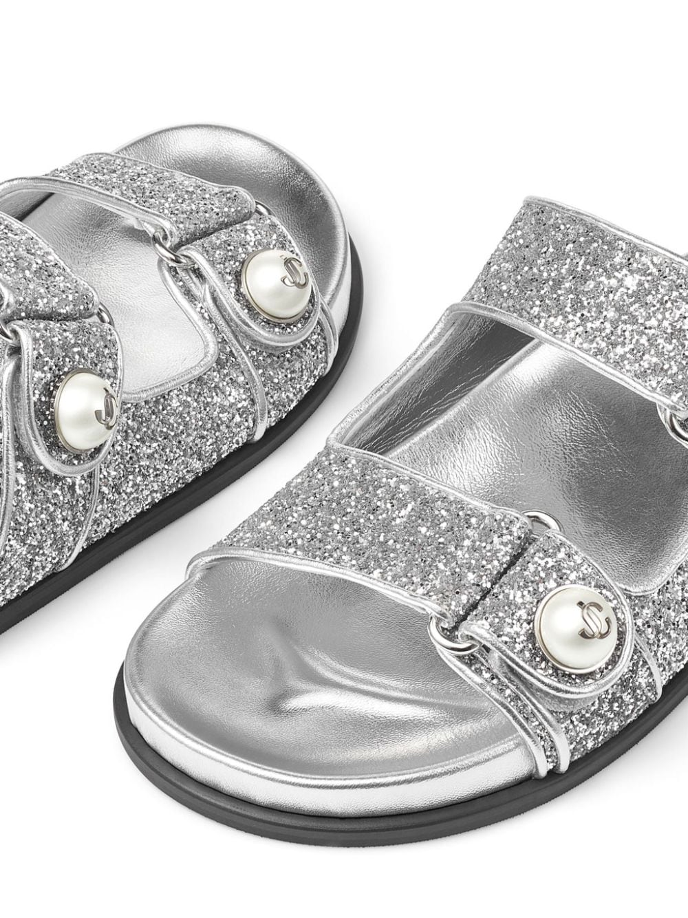 Fayence glittered sandals