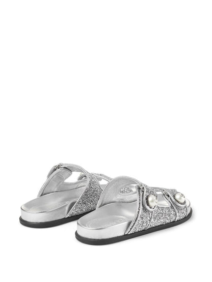 Fayence glittered sandals