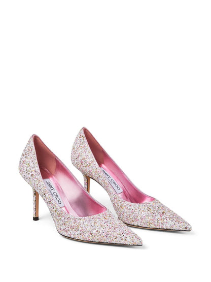 Love 85 glittered leather pumps