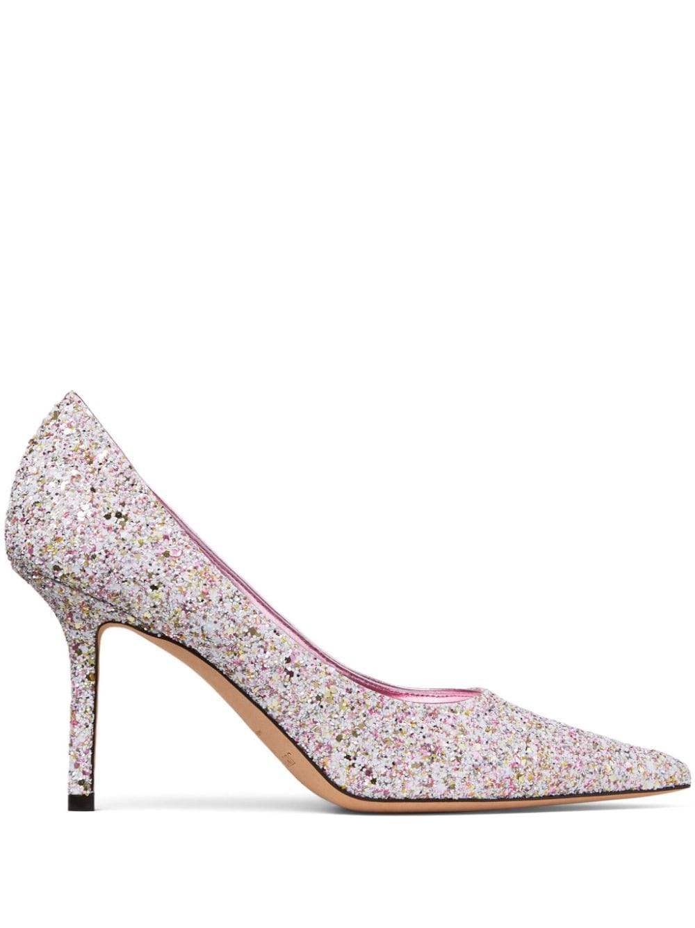 Love 85 glittered leather pumps