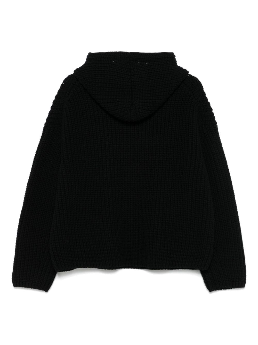 Ribbed wool hoodie