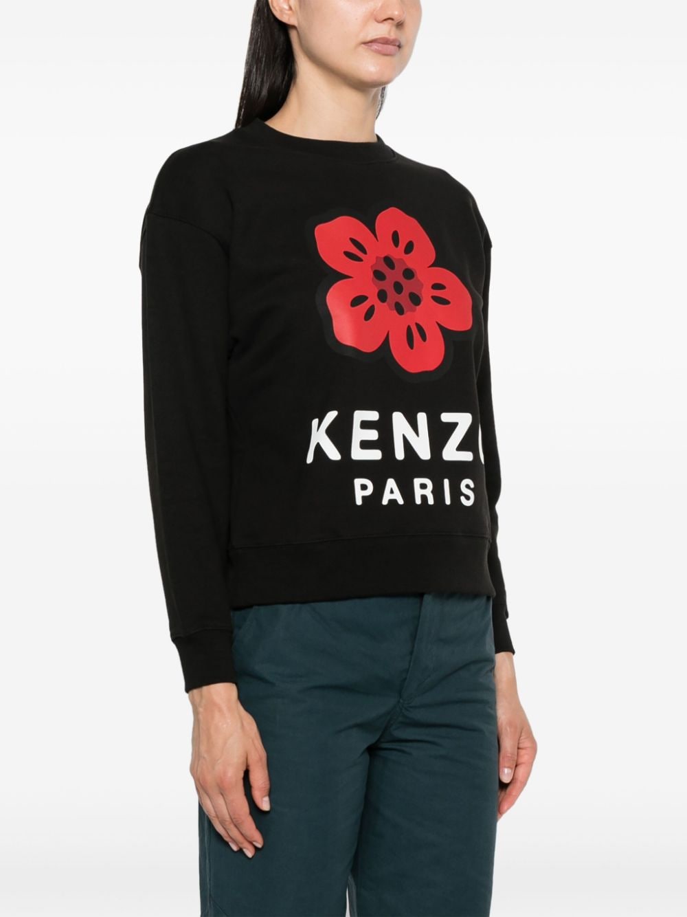 Boke flower cotton sweatshirt