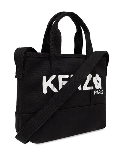 Logo small canvas tote bag