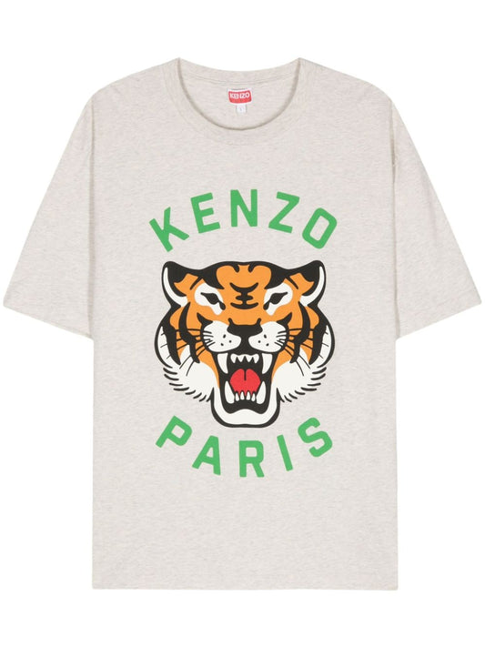 Lucky tiger cotton t-shirt