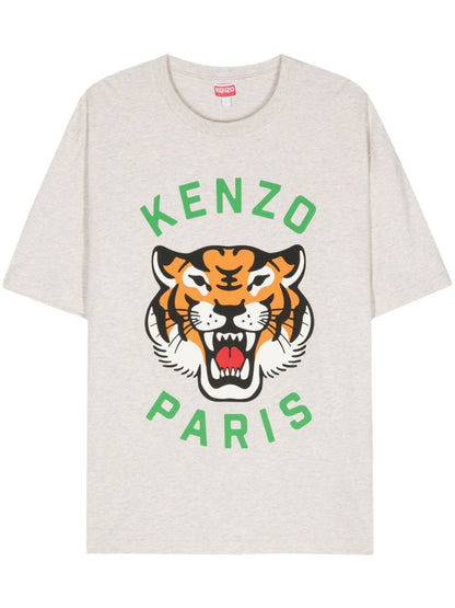 Lucky tiger cotton t-shirt