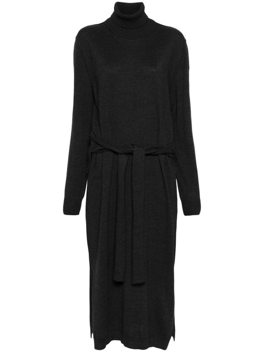 Wool blend midi dress