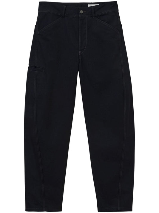 Twisted cotton trousers