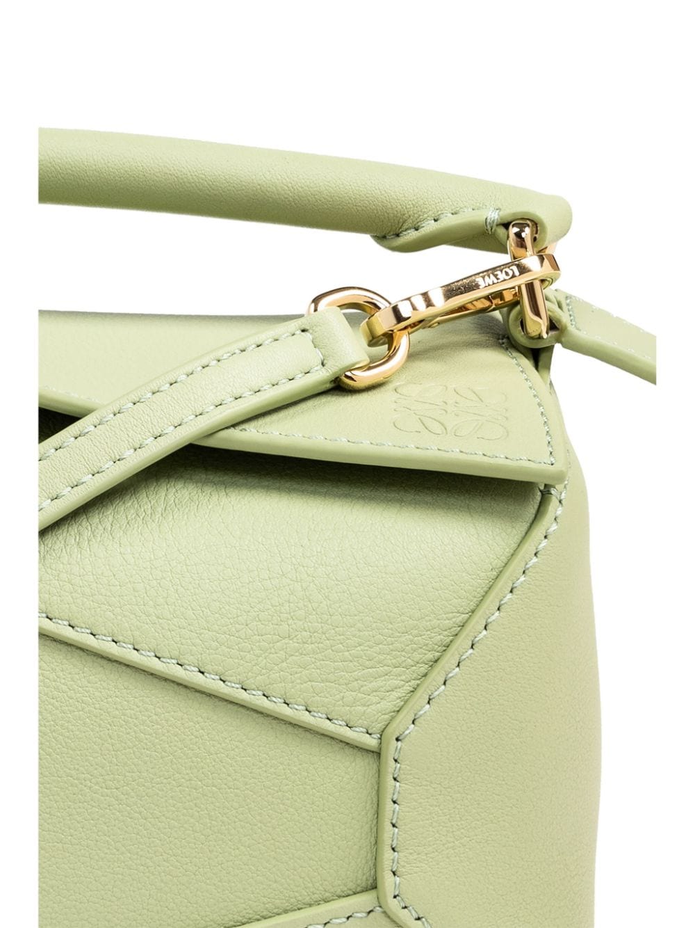 Puzzle edge mini leather handbag