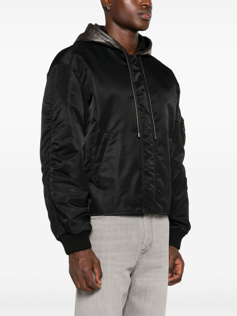 Nylon bomber jacket