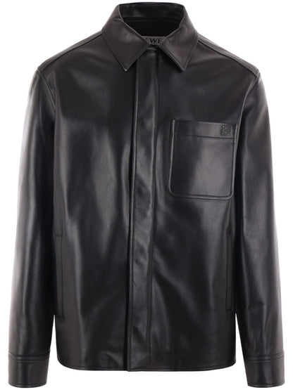 Leather overshirt