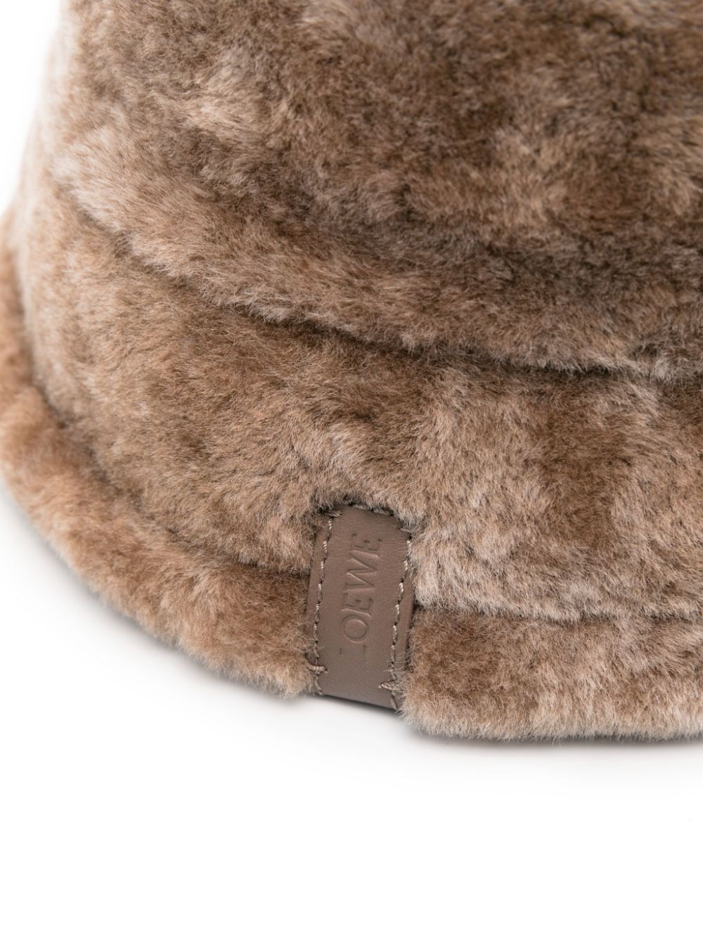 Shearling bucket hat