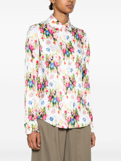 Printed silk shirt