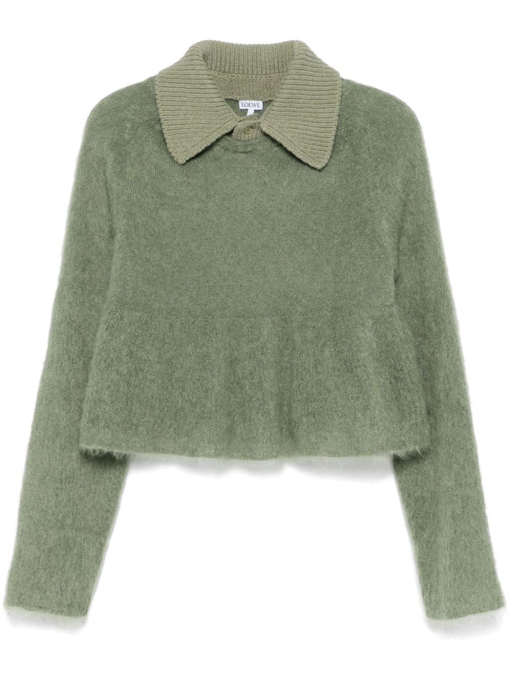 Wool polo sweater