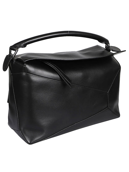 Puzzle edge large leather handbag