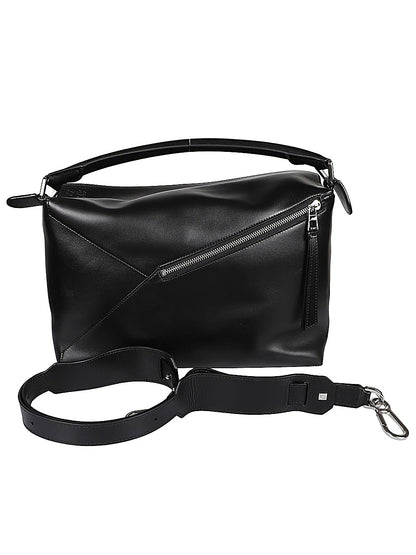 Puzzle edge large leather handbag