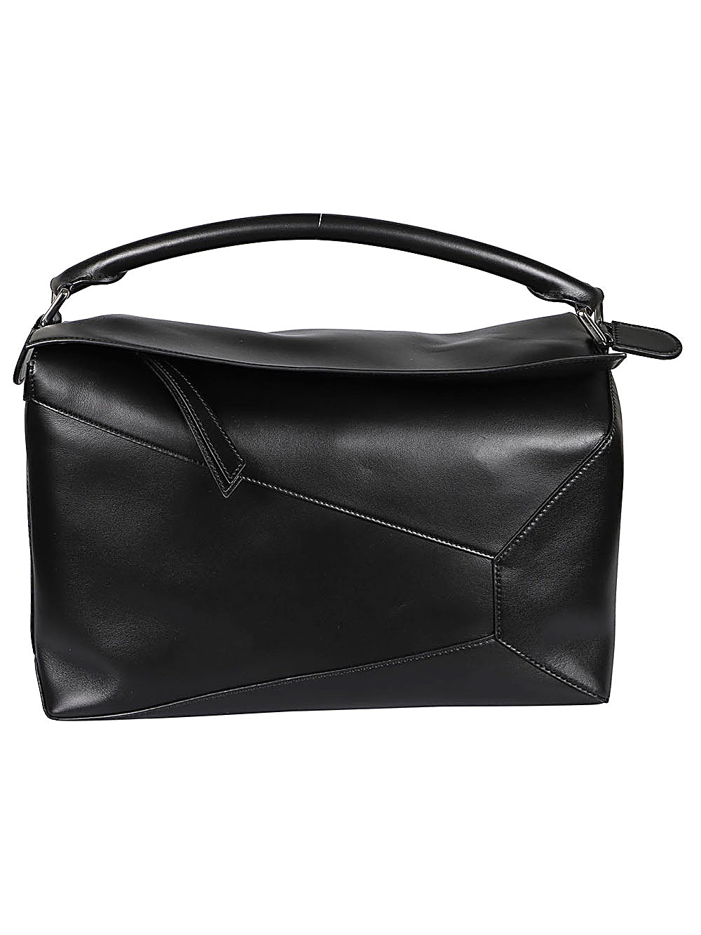 Puzzle edge large leather handbag