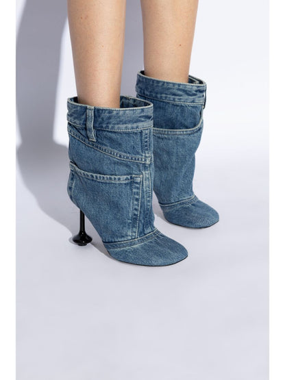 Toy panta denim ankle boots