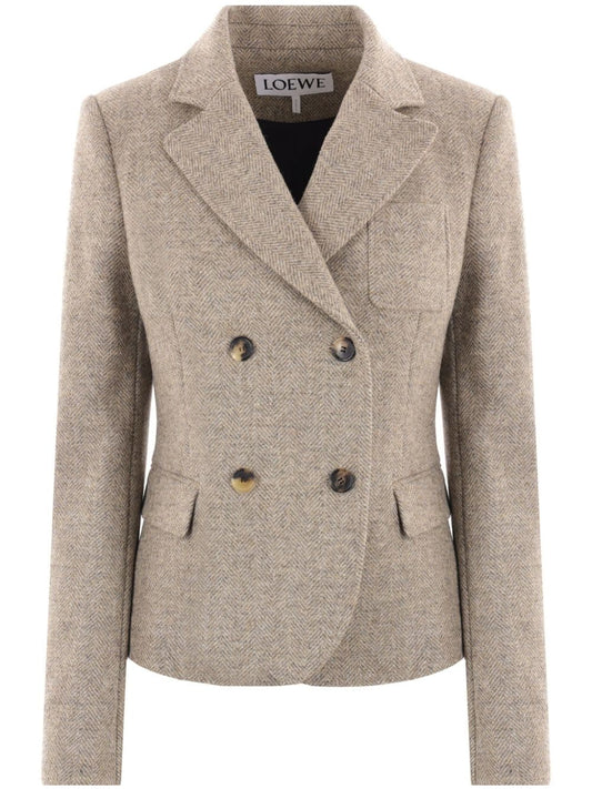 Wool double-breasted coat