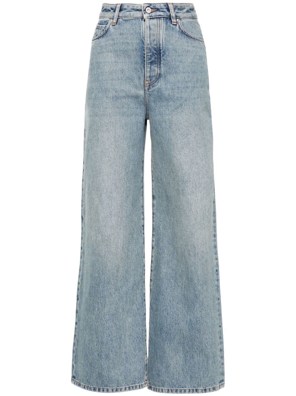 Denim high-wasited jeans