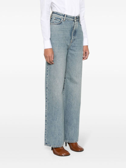 Denim high-wasited jeans