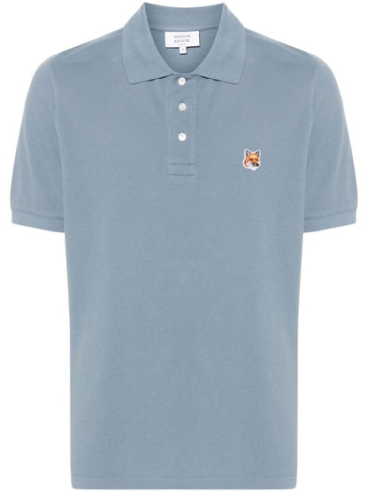 Fox head cotton polo shirt