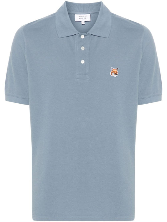 Fox head cotton polo shirt