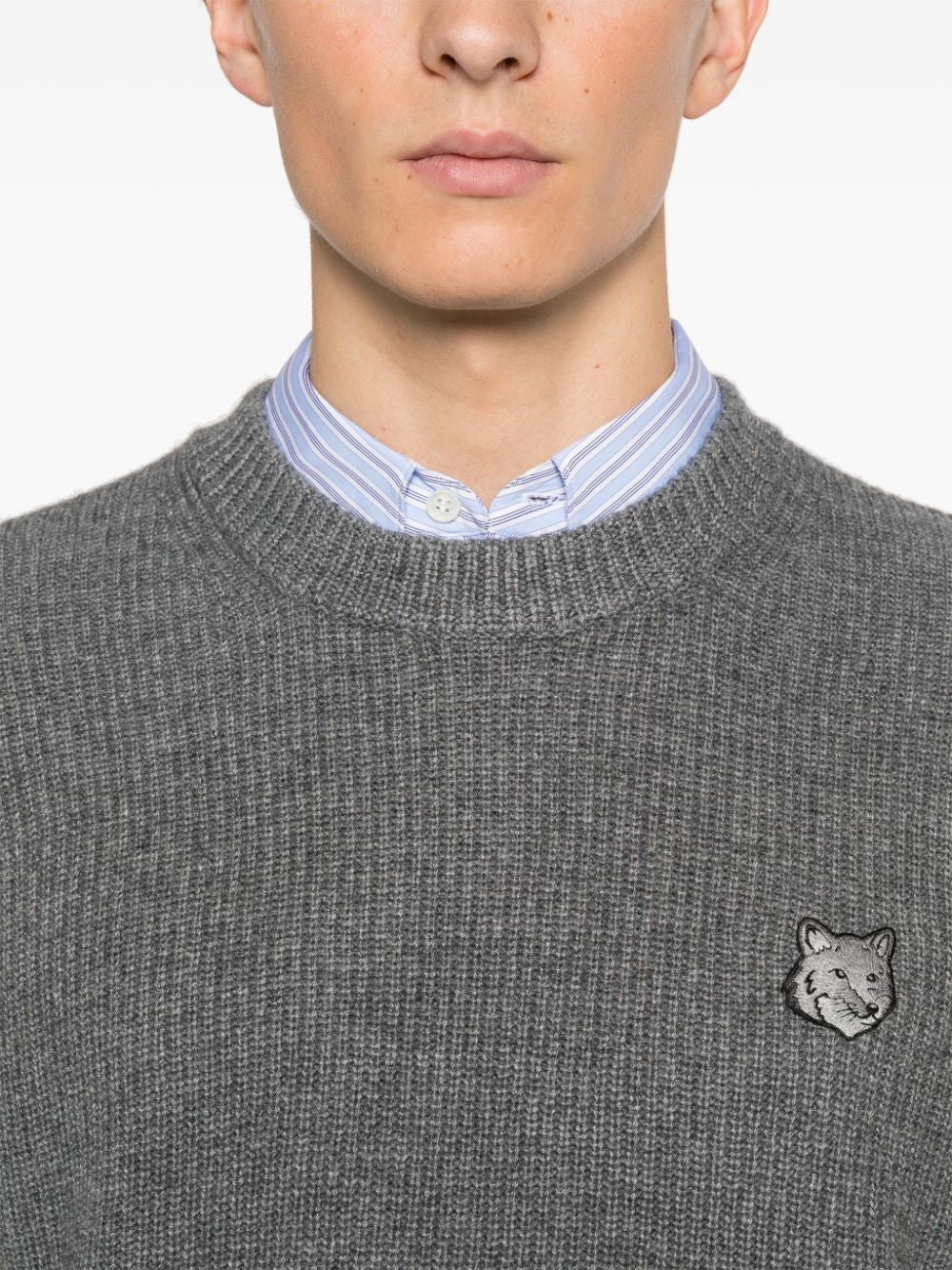 Fox head wool jumper