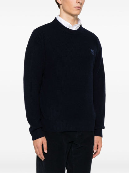 Fox head wool jumper