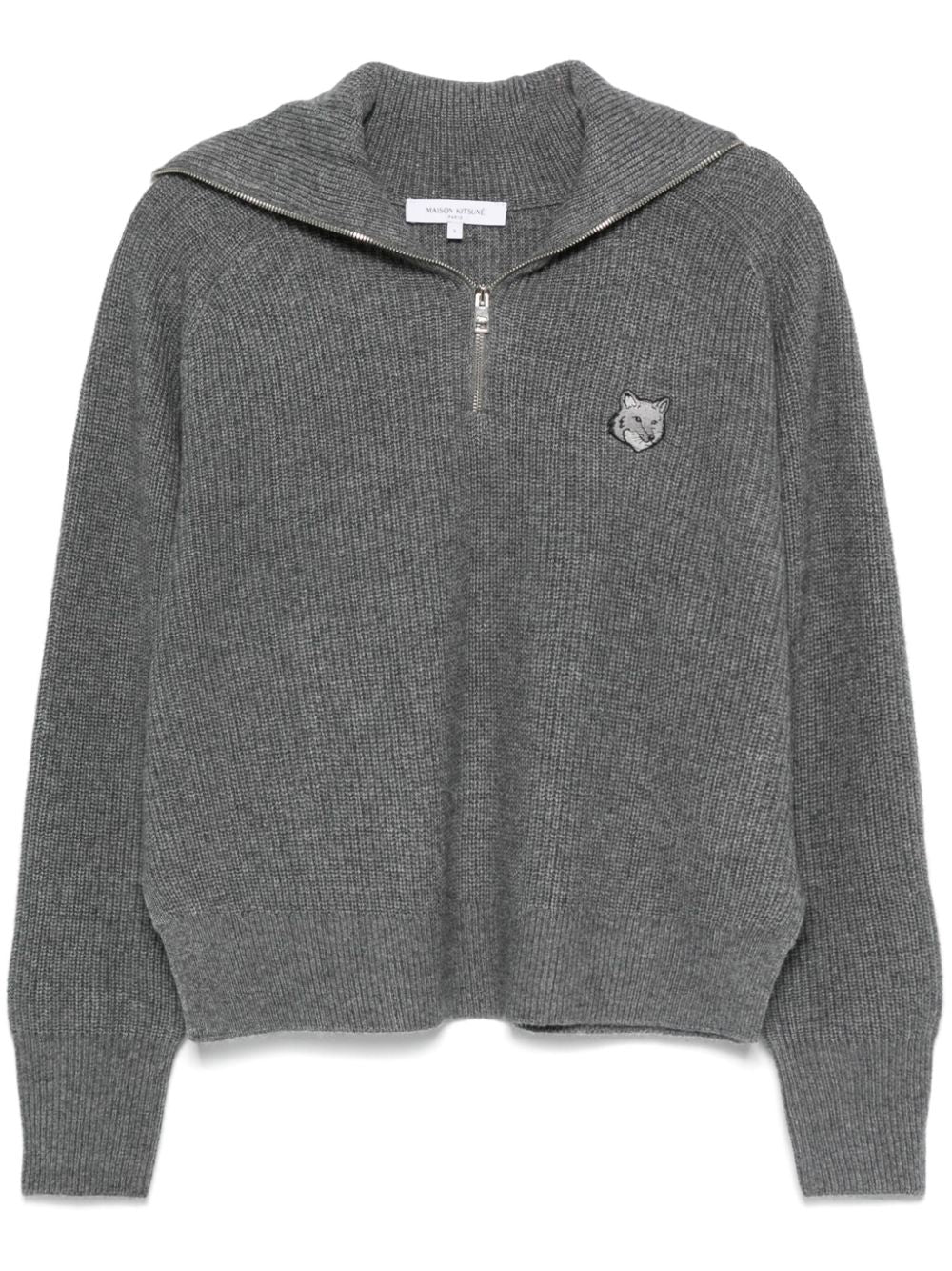 Fox head wool jumper