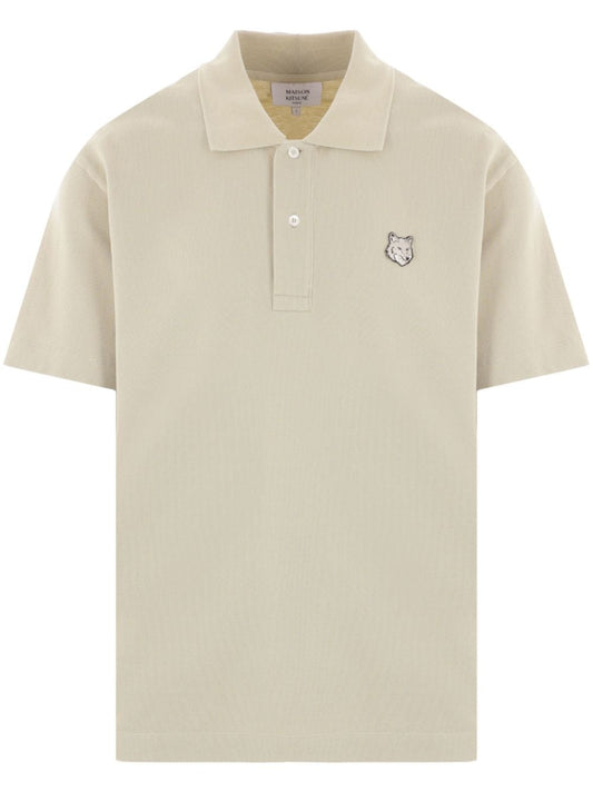 Fox head cotton polo shirt