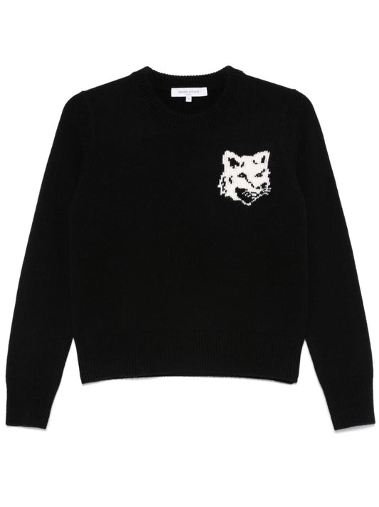 Fox head wool jumper