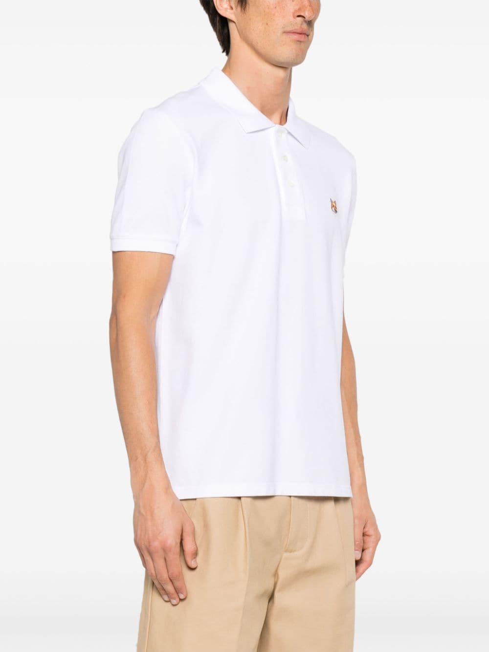 Fox head patch cotton polo shirt