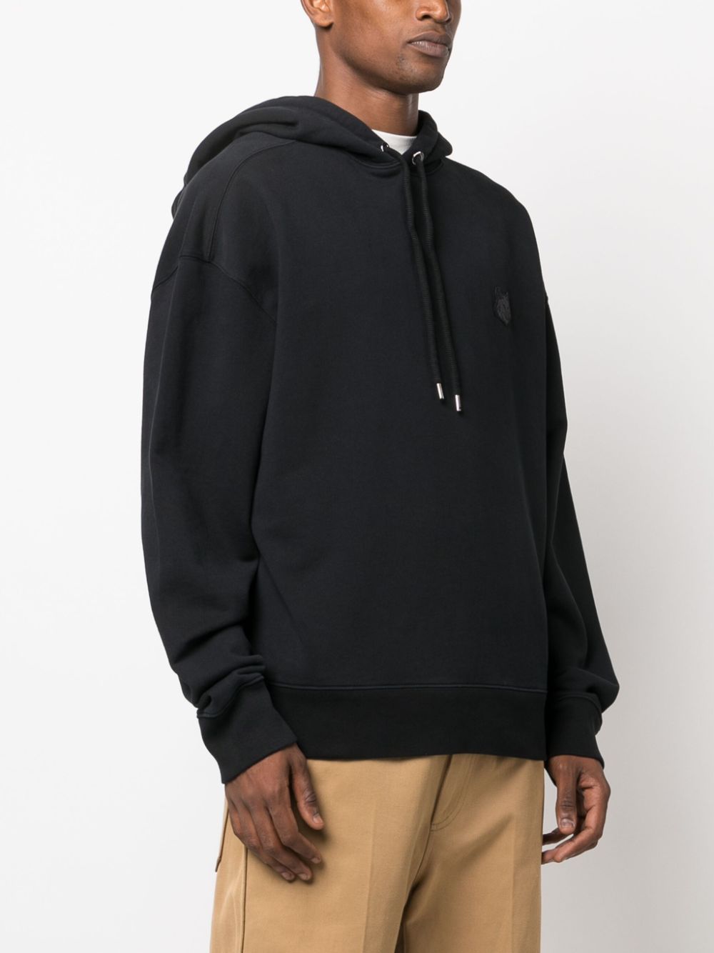 Bold fox head cotton hoodie