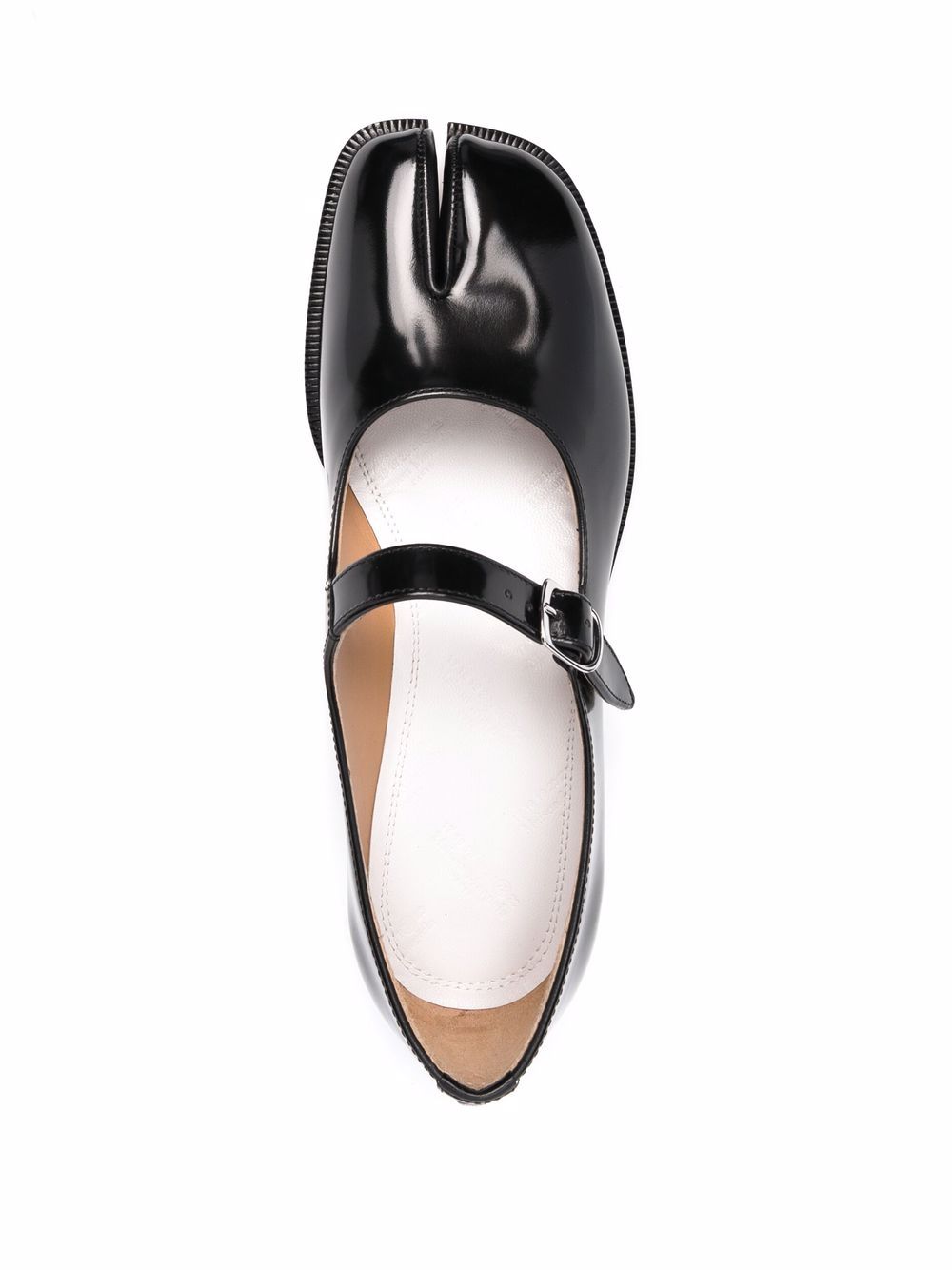 Tabi leather mary-jane ballets