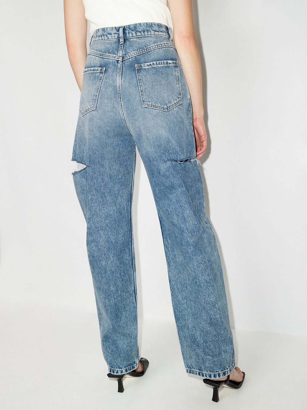 Cut-out denim jeans