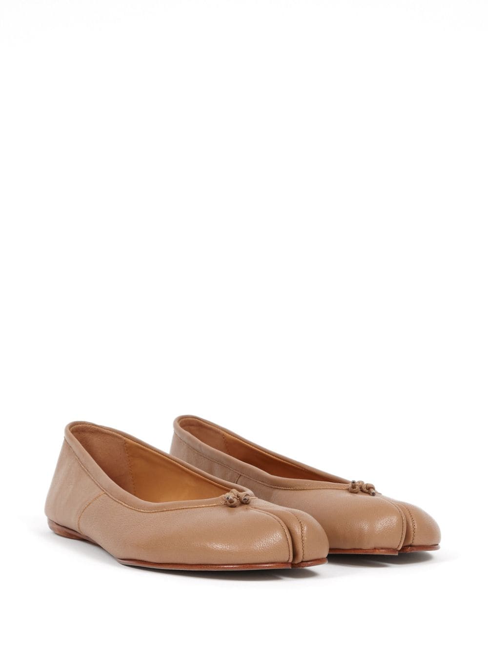 Tabi leather ballet flats