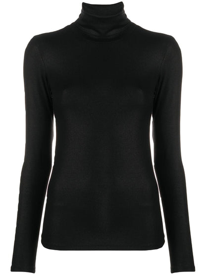 Lurex high-neck sweater