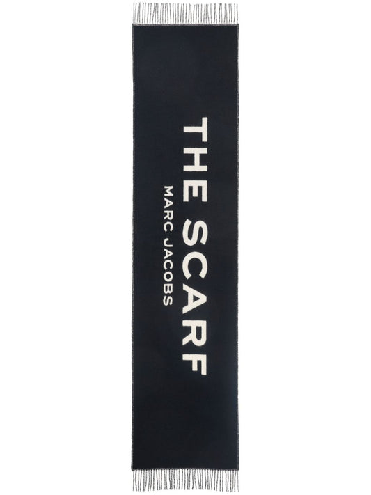 Logo wool scarf